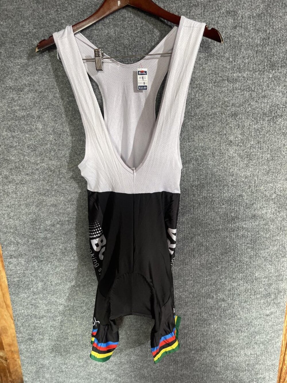 BORA Cycling Bib Shorts Mens XL Black Padded Chamois 14 Inseam Bike Stretch Road